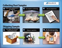 This graphic shows how to collect and ship a dust sample for testing. (Fauske graphic)