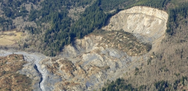 The March 2014 landslide in Oso, Wash., was 7.6 million cubic yards in size, according to the report.