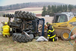 Tractor rollovers are the leading cause of occupational fatalities for farmers, according to NIOSH. (MU News Bureau photo)