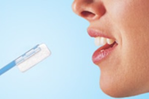 This OraSure Technologies Inc. photo depicts someone about to be tested with the Intercept® Oral Fluid Drug Test.