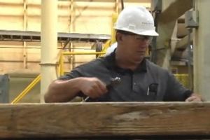 This photo of a Roseburg employee at work is a screen capture from a video available at the corporate website.