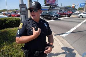 This Tampa, Fla., police officer participated in Click It or Ticket enforcement in that city.