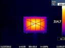 A 500W Quartz Halogen work light under IR imaging