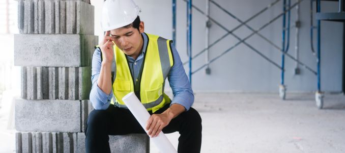 Stressed Out Construction Worker