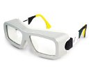 This F17 laser safety eyewear from Laservision, a St. Paul, Minn., company, can be fitted with several types of filters or prescription lenses.