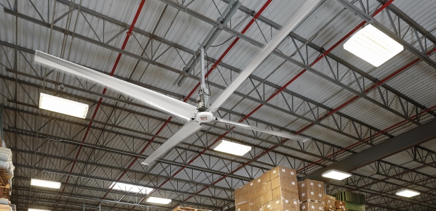 Capitalizing on the advantages of HVLS fans requires careful analysis of each application, as well as each HVLS fan design. (Rite-Hite Fans photo)