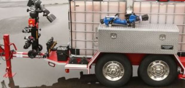 The trucks can provide Class B foam that blankets and smothers a flammable liquid fire.