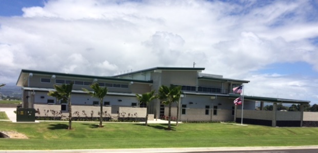 The 21,000-square-foot facility includes an emergency operations center, four drive-through truck bays, a fueling area, and improved work and living quarters for firefighters. (Hawaii DOT photo)