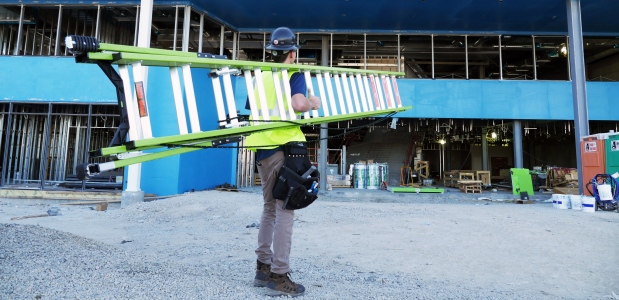 New fiberglass materials are available and can reduce the weight of your ladder by 20 percent. Most ladder companies now offer a lighter-weight version of some ladders. (Little Giant Ladder Systems photo)