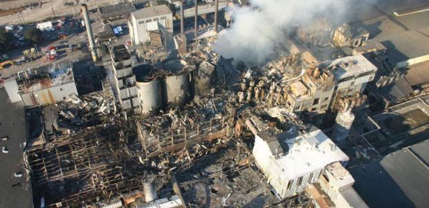 This CSB photo shows the aftermath of the Imperial Sugar plant explosions in 2008 and is found in the U.S. Chemical Safety and Hazard Investigation Board