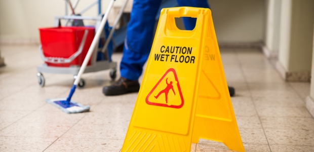 Slippery floors due to the frequent washing process are also a constant concern in health care settings.