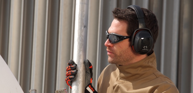 Employees who wear radio ear muffs are more productive and motivated on the job. (Protective Industrial Products Inc. photo)