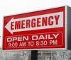 hospital emergency room sign