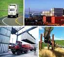 A collage of the various ways to transport freight.