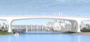 A drawing of the new I-35W St. Anthonys Falls Bridge in Minneapolis (courtesy of MnDOT)
