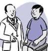 doctor advising an overweight patient
