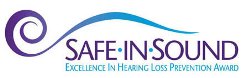 logo of the Safe-in-Sound Excellence in Hearing Loss Prevention Awards™