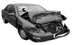 wrecked automobile image used by CDC to depict advanced automatic collision notification (AACN)