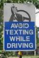 no texting while driving sign