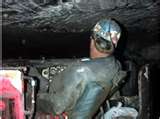 This MSHA photo shows a coal miner working underground.