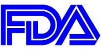 Blue FDA logo.