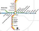 This is a map of the MARTA rail system, which serves metropolitan Atlanta, Ga.