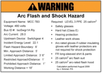 Figure 3. In this design, the purpose of the flash hazard label is lost. 