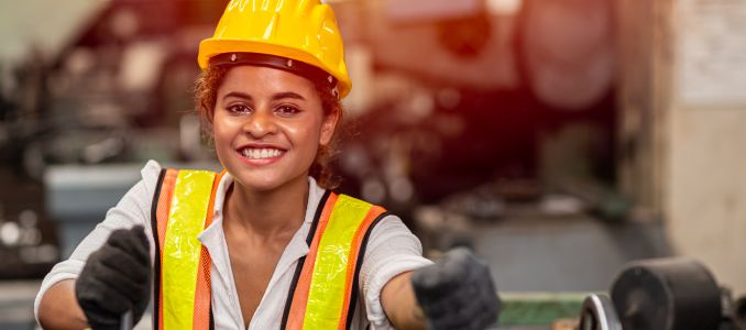 Young Female Factory Worker