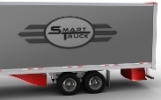 Con-way Truckload eventually may outfit its more than 8,000 trailers with cost-saving SmartTruck UnderTray System technology shown in red here.