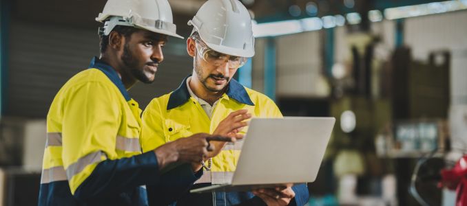 Facility Safety Workers with Tablet