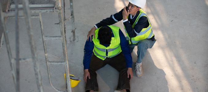 Emergency response action at construction site