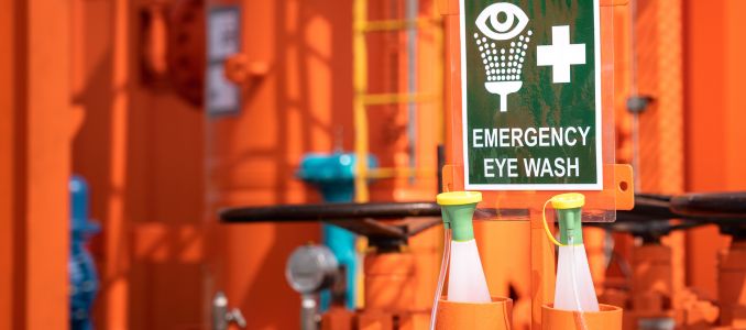 "Eye washing" station