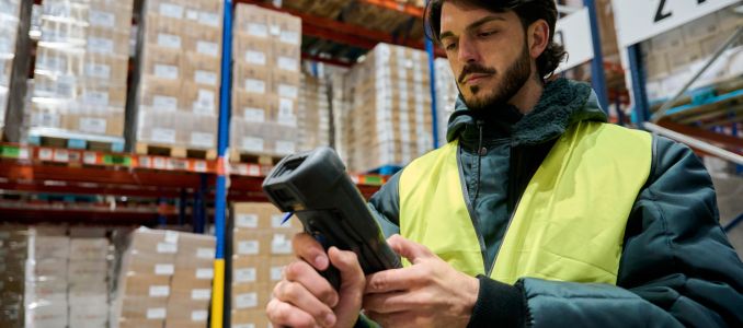 Worker in Cold Storage Facility