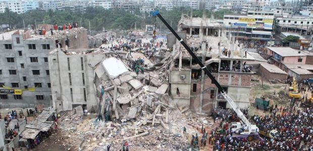 The Rana Plaza building partial collapse occurred in April 2013.