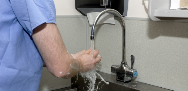 Proper hand washing is key for infection control.