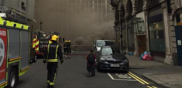 This London Fire Brigade photo was taken during firefighters