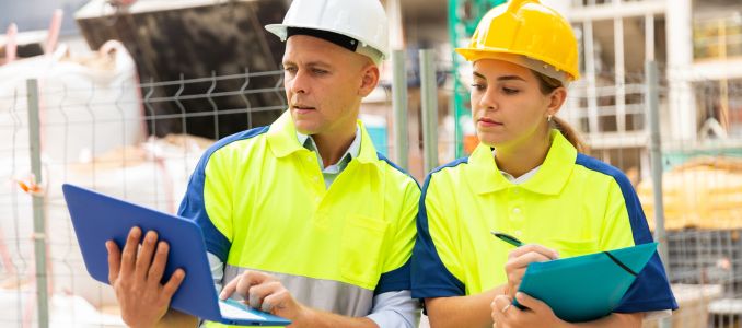 Construction Workers with Tablet
