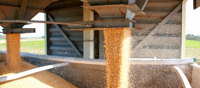 Silo machine producing grain