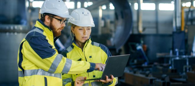 Workers Using Safety Technology