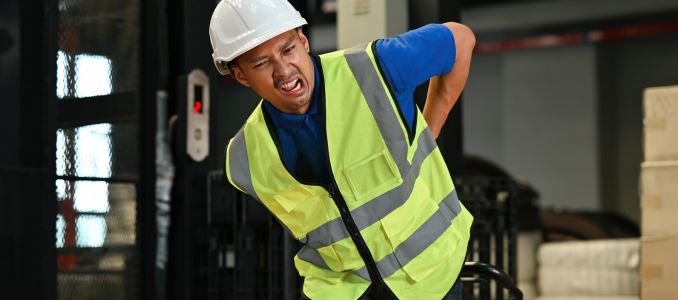 Worker with a Pulled Back Muscle