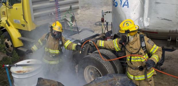 Teams participating in the 22nd annual Hazmat Challenge can test their skills in a safe, realistic environment. (LANL photo)