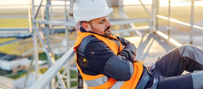 Sleeping Construction Worker