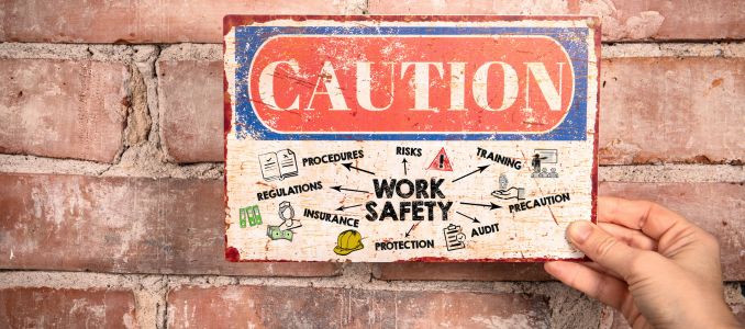 Work Safety Caution Sign