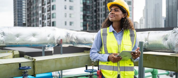 Female Construction Worker in PPE
