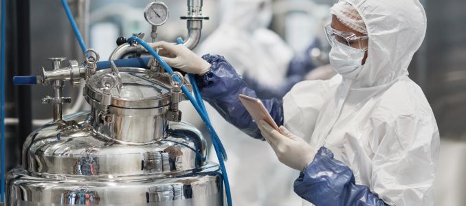 Chemical Safety Worker in PPE