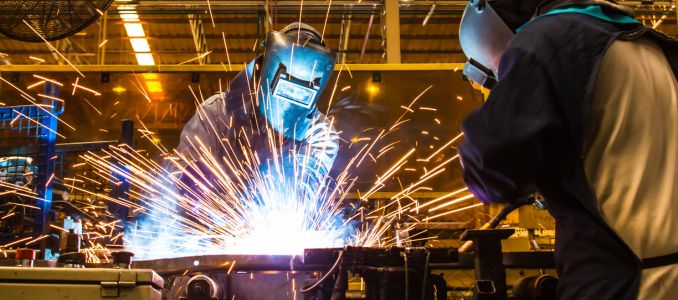 welder Industrial automotive part in factory