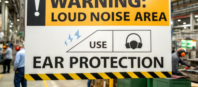 Warning Sign for Hearing Protection