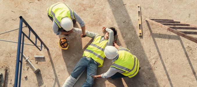 Injured Construction Worker on Site
