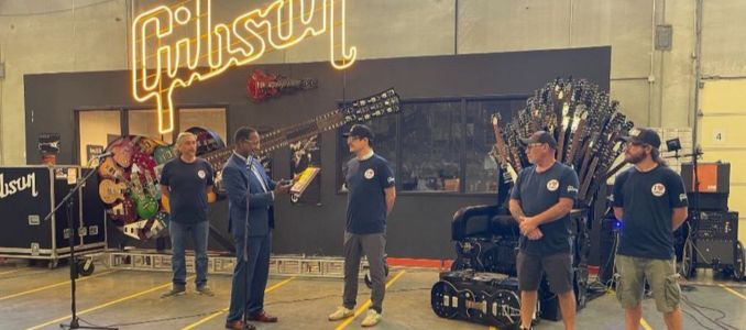Gibson employees receiving safety award