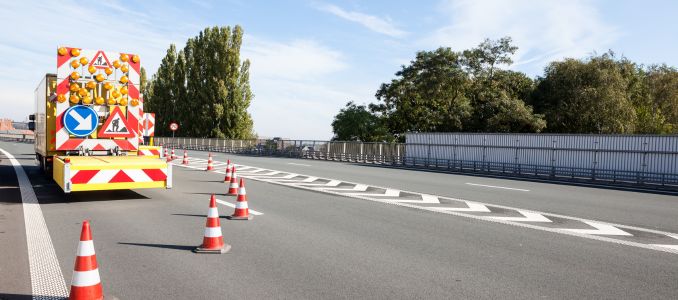Roadway works in progress